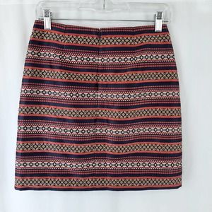 Ann Taylor LOFT Aztec Print Knit Mini Pencil Skirt